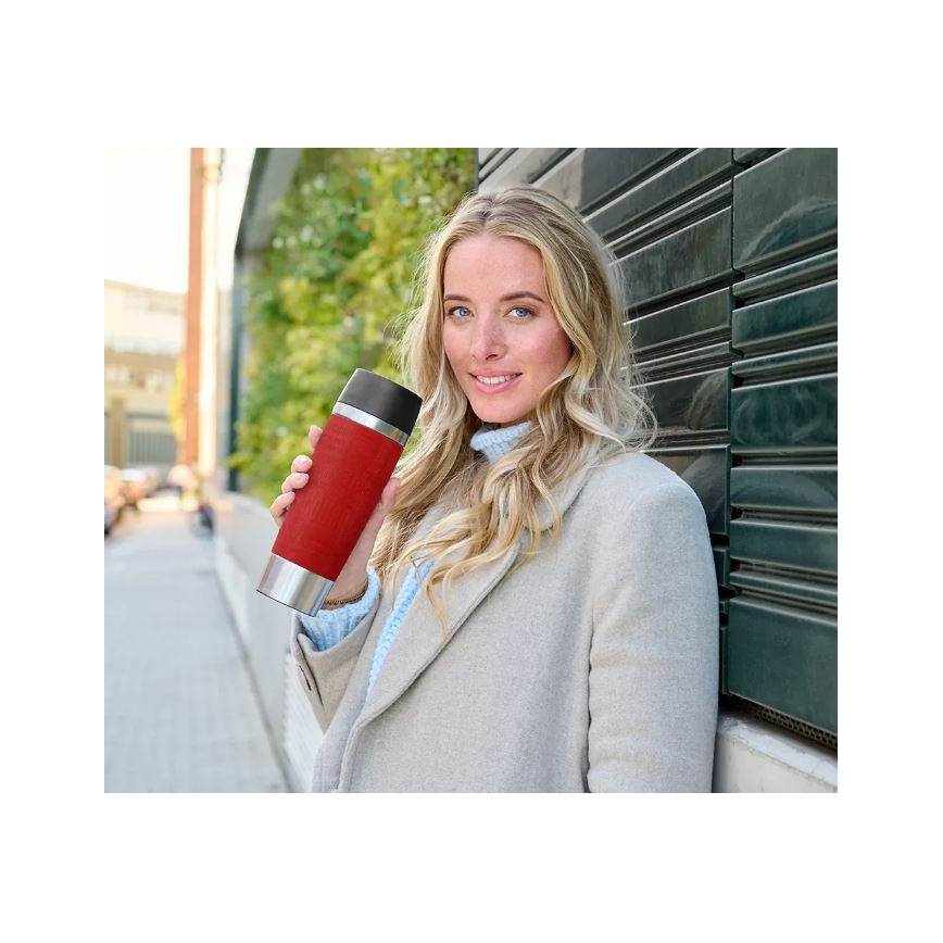 Tefal - Туристическа чаша 500 мл TRAVEL MUG неръждаем/червен