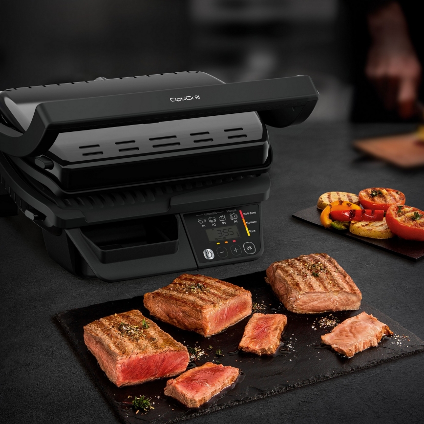 Tefal - Умен електрически грил Tefal OPTIGRILL 2000W/230V