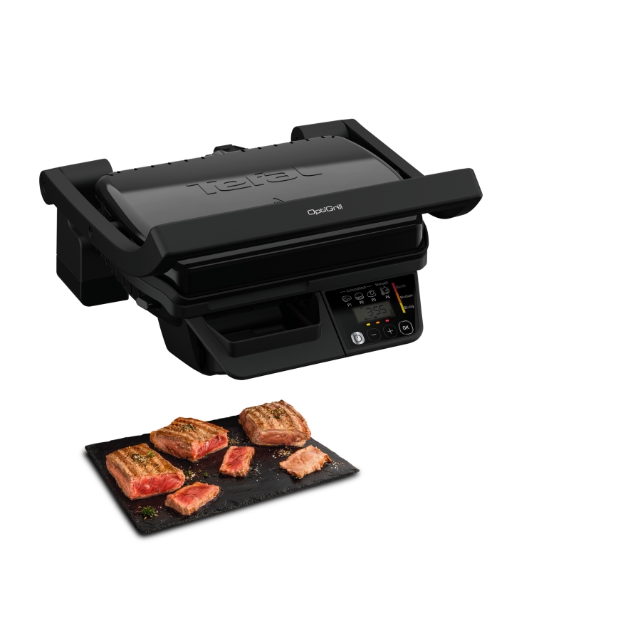 Tefal - Умен електрически грил Tefal OPTIGRILL 2000W/230V