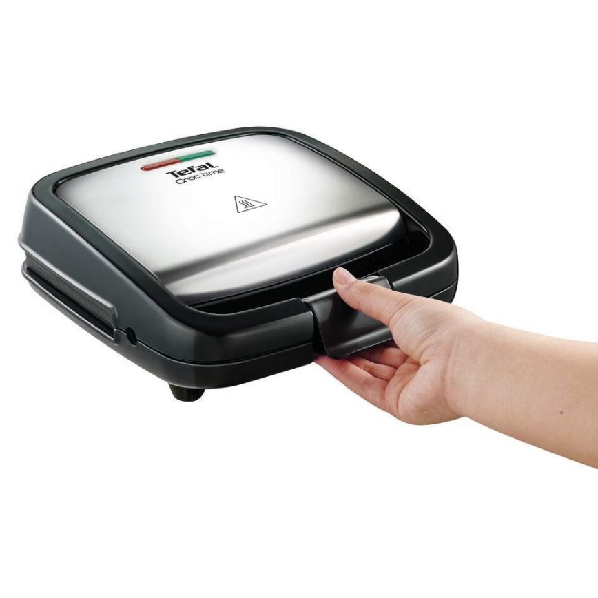 Tefal - Уред за приготвяне на сандвичи CROC TIME 700W/230V черен/хром