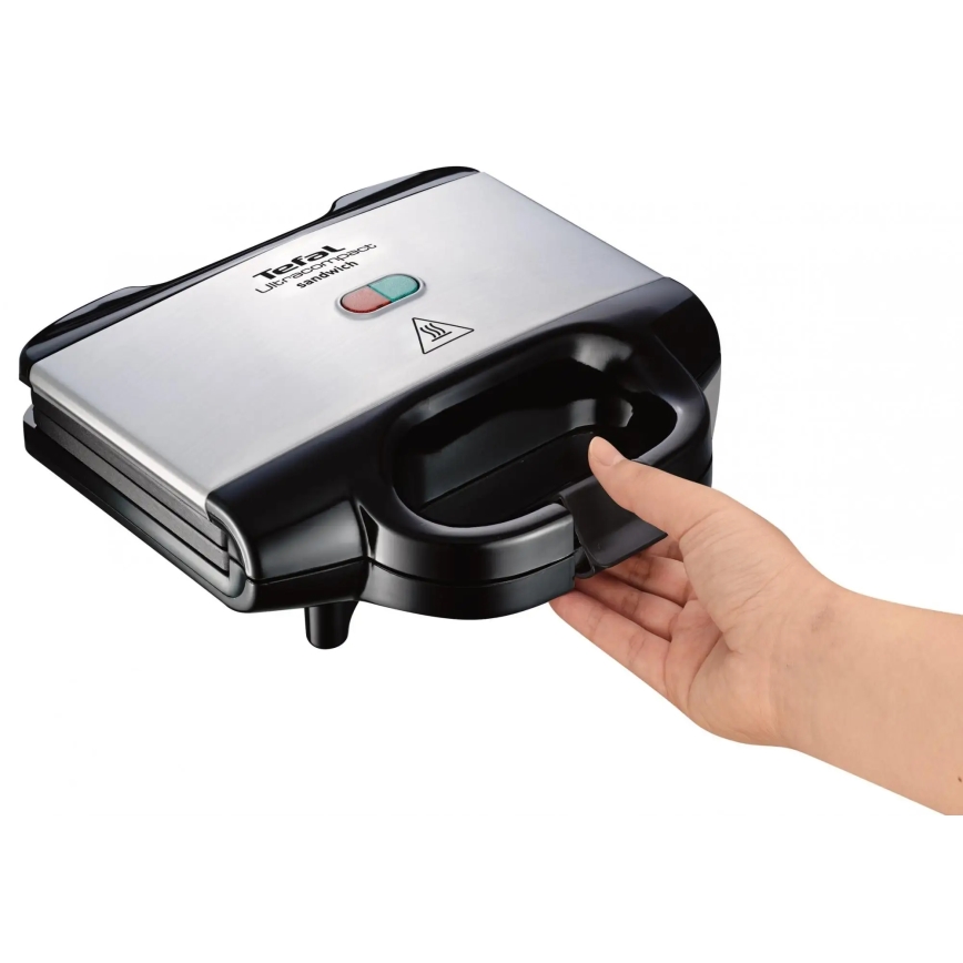 Tefal - Уред за приготвяне на сандвичи ULTRACOMPACT 700W/230V черен/хром
