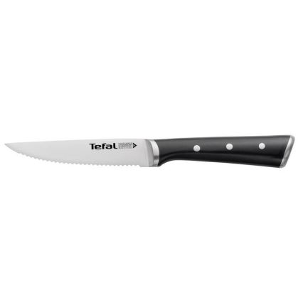 Tefal - К-кт 4x Нож за пържоли от неръждаема стомана ICE FORCE 11 см лъскав хром/черен