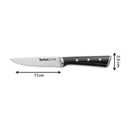 Tefal - К-кт 4x Нож за пържоли от неръждаема стомана ICE FORCE 11 см лъскав хром/черен