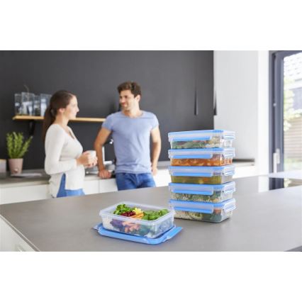 Tefal - К-кт 6x Контейнер за храна 0,8 l MASTER SEAL FRESH син