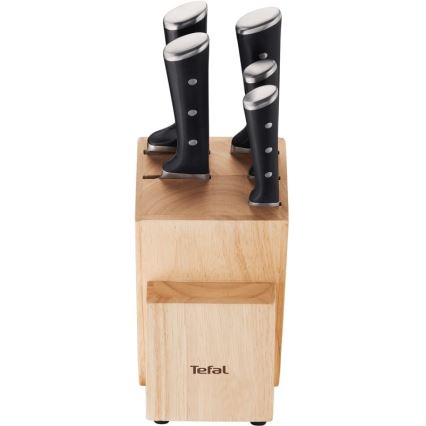 Tefal - К-кт готварски ножове в поставка ICE FORCE 6 бр.