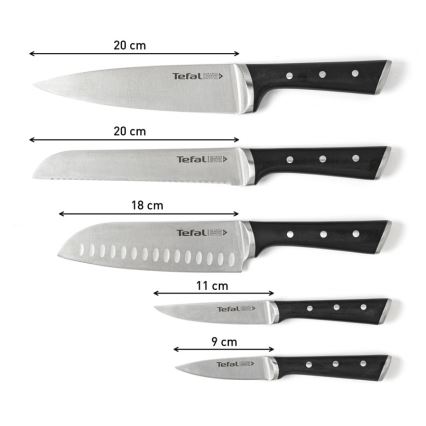 Tefal - К-кт готварски ножове в поставка ICE FORCE 6 бр.