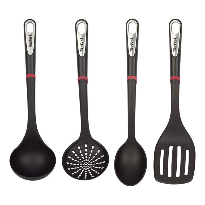 Tefal - К-кт готварски прибори 4 бр. INGENIO черен