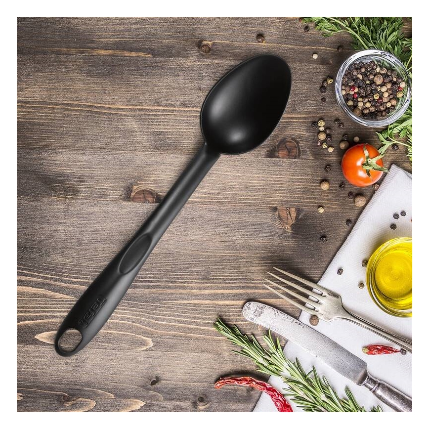 Tefal - К-кт готварски прибори 9 бр. BIENVENUE черен