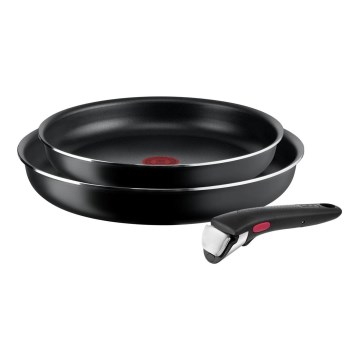 Tefal - К-кт тигани 3 бр. INGENIO EASY COOK & CLEAN BLACK