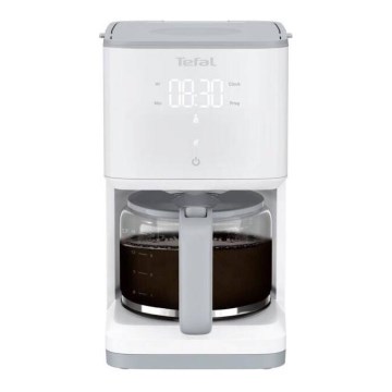 Tefal - Кафемашина с капков метод и LCD дисплей SENSE 1000W/230V бяла