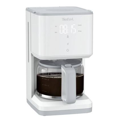 Tefal - Кафемашина с капково напояване с LCD дисплей SENSE 1000W/230V бял