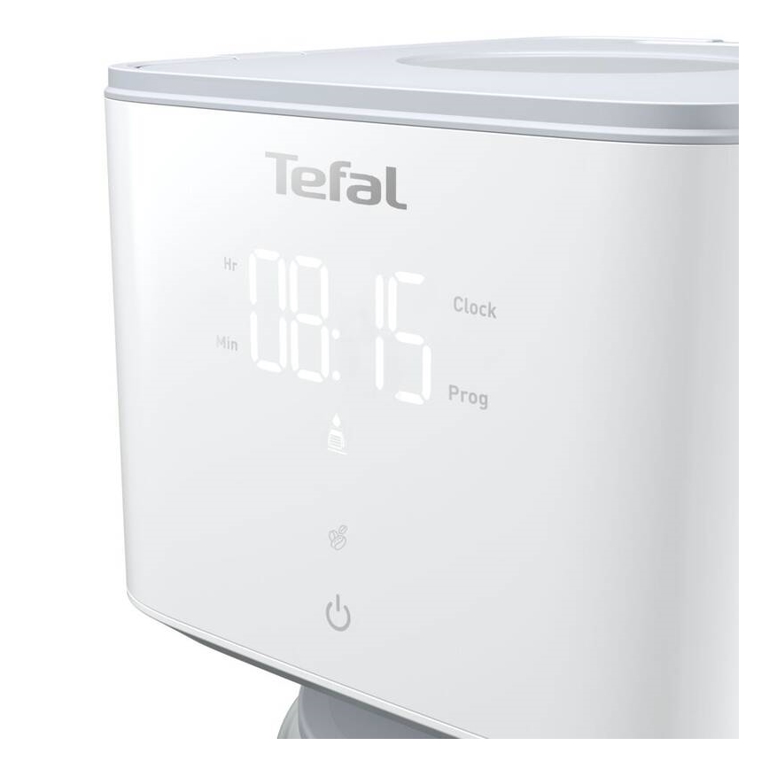 Tefal - Кафемашина с капково напояване с LCD дисплей SENSE 1000W/230V бял