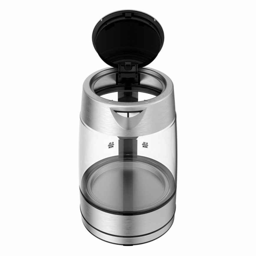 Tefal - Кана GLASS 1,7 l  2200W/230V матов хром