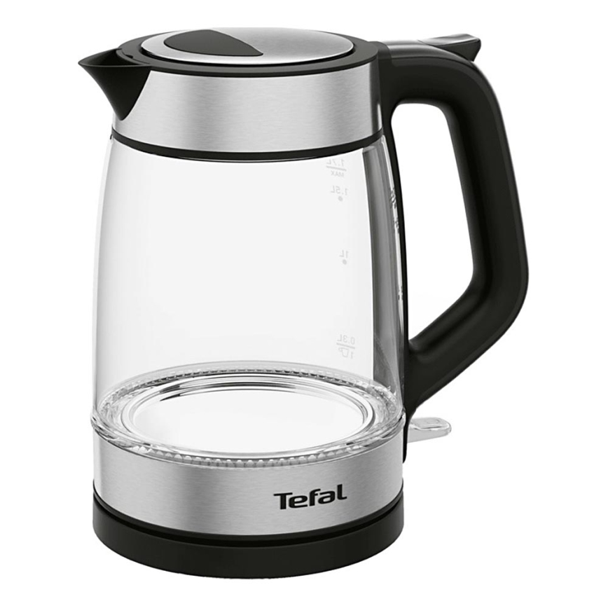 Tefal - Кана GLASS 1,7l 2200W/230V черен/неръждаем