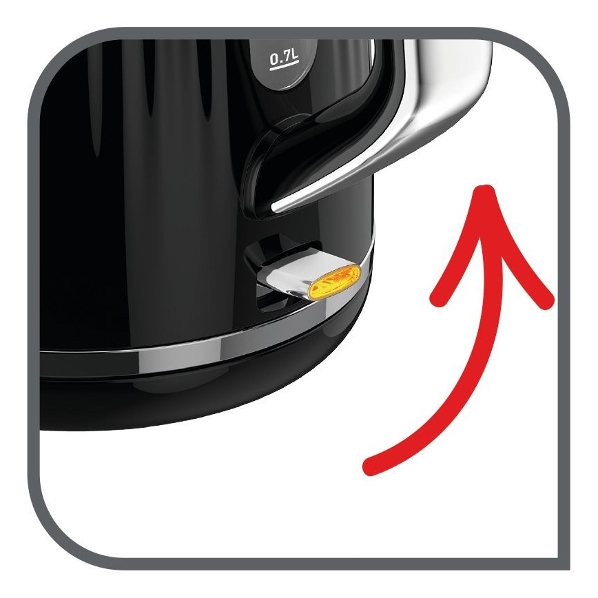 Tefal - Кана LOFT 1,7 l 2400W/230V черен