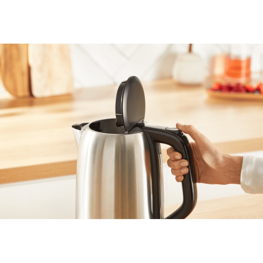Tefal - Кана SUBITO 1,7l 2400W/230V неръждаем/черен