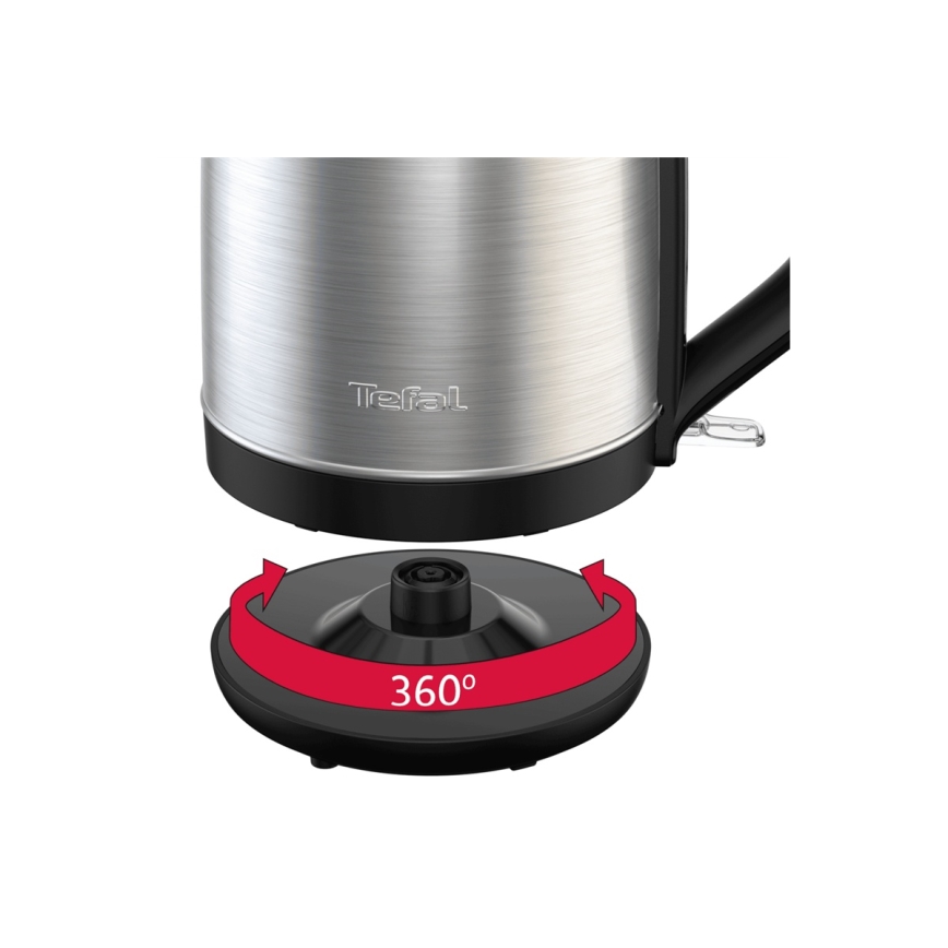 Tefal - Кана SUBITO 1,7l 2400W/230V неръждаем/черен
