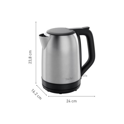 Tefal - Кана SUBITO 1,7l 2400W/230V неръждаем/черен