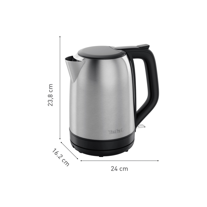 Tefal - Кана SUBITO 1,7l 2400W/230V неръждаем/черен