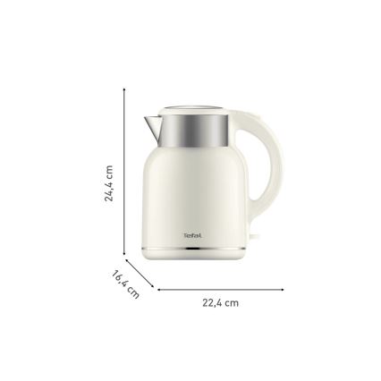 Tefal - Кана THERMO PROTECT XL 1,9l 1650W/230V неръждаем/бял