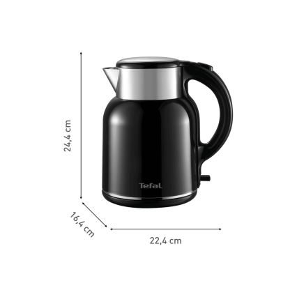 Tefal - Кана THERMO PROTECT XL 1,9l 1650W/230V неръждаем/черен