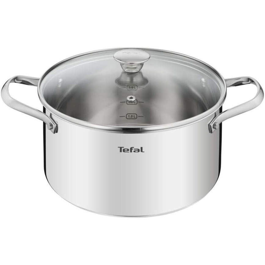 Tefal - Комплект готварски съдове 10 бр. COOK EAT неръждаем