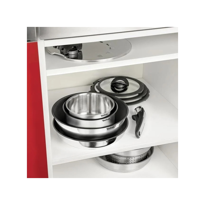 Tefal - Комплект готварски съдове 10 бр. INGENIO EMOTION неръждаем