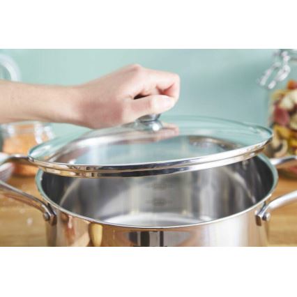 Tefal - Комплект готварски съдове 7 бр. COOK EAT неръждаем