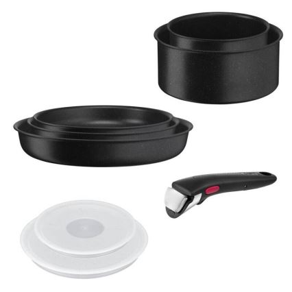 Tefal - Комплект готварски съдове 8 бр. INGENIO BLACK STONE