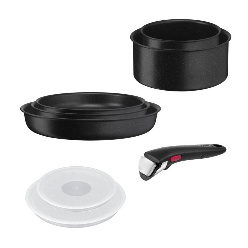 Tefal - Комплект готварски съдове 8 бр. INGENIO BLACK STONE