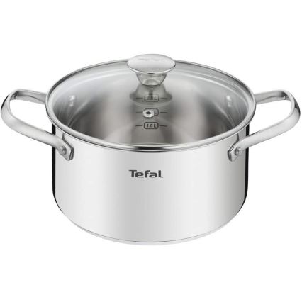 Tefal - Комплект готварски съдове 9 бр. COOK EAT неръждаем