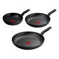 Tefal - Комплект от 3 тигана DARK ESSENTIAL