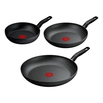 Tefal - комплект от 3 тигана DARK ESSENTIAL