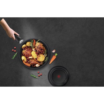 Tefal - Комплект от 3 тигана INGENIO BLACK STONE