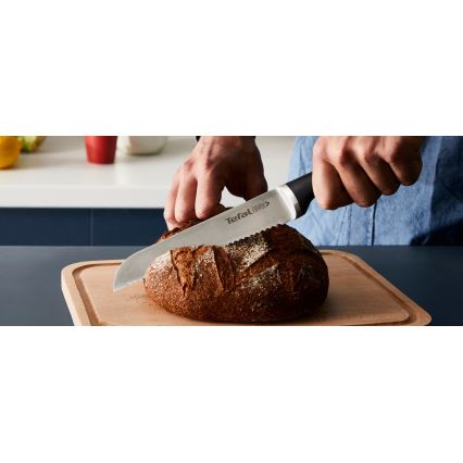 Tefal - Комплект от 4 кухненски ножа ICE FORCE със стойка