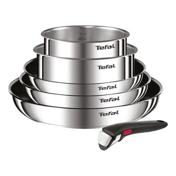 Tefal - Комплект съдове за готвене 6 части INGENIO COOK от неръждаема стомана