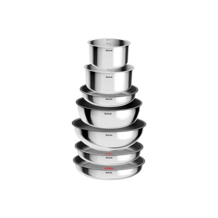 Tefal - Комплект съдове за готвене INGENIO COOK, 15 части, неръждаема стомана