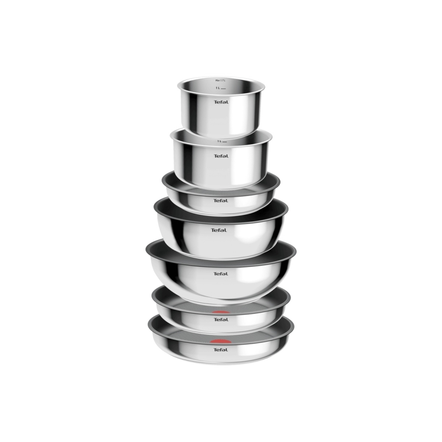Tefal - Комплект съдове за готвене INGENIO COOK, 15 части, неръждаема стомана