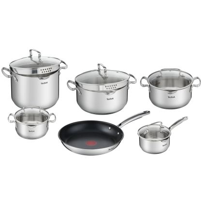 Tefal - Комплект съдове за готвене от 11 части DUETTO+