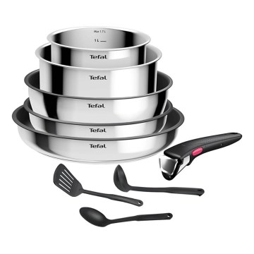 Tefal - Комплект съдове за готвене от 9 части INGENIO COOK, неръждаема стомана