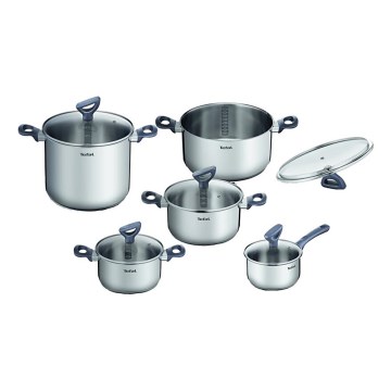 Tefal - Комплект тенджери 10 части DAILY COOK от неръждаема стомана