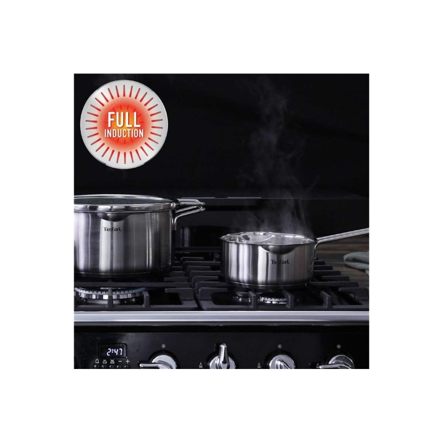 Tefal - Комплект тенджери NORDICA, 10 части, неръждаема стомана