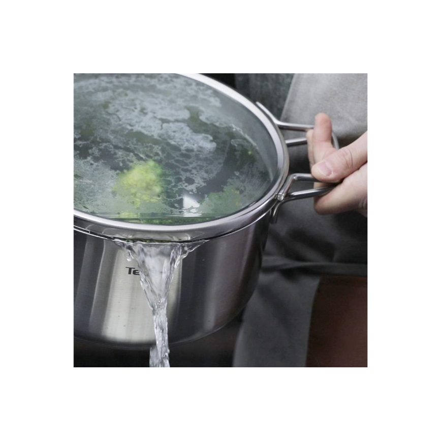 Tefal - Комплект тенджери NORDICA, 10 части, неръждаема стомана