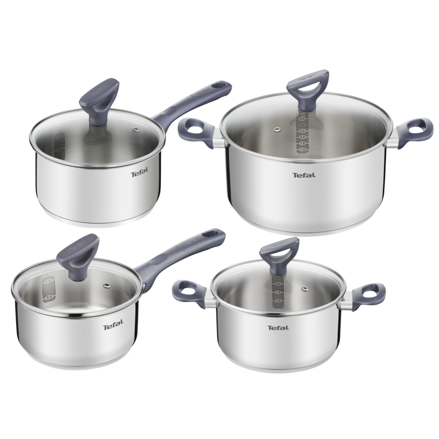 Tefal - Комплект кухненски съдове 8 части DAILY COOK