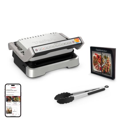 Tefal - Контактен грил OPTIGRILL 2 в 1 2100W/230V неръждаема стомана