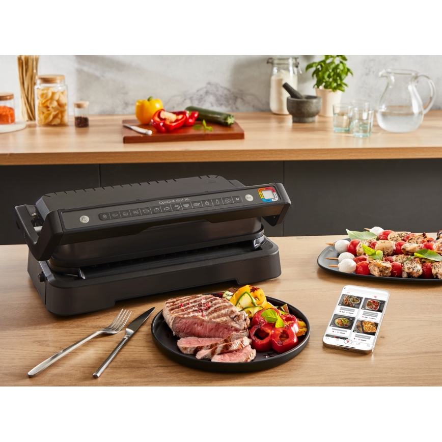 Tefal - Контактен грил OPTIGRILL 2200W/230V черен