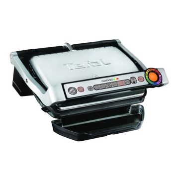 Tefal - Контактен грил OPTIGRILL+ INOX WAFFLES 2000W/230V черен/хром
