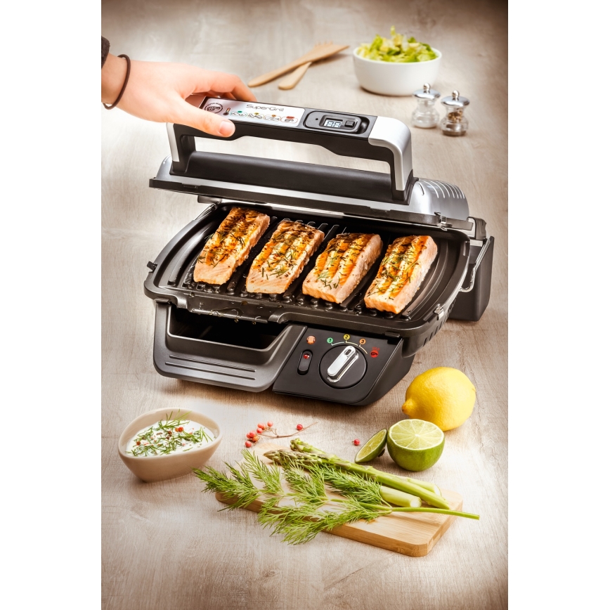 Tefal - Контактен грил SUPERGRILL 2000W/230V