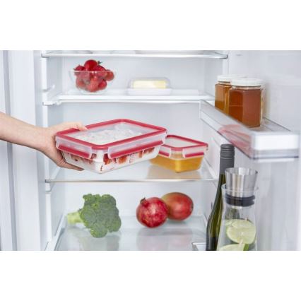 Tefal - Контейнер за храна 0,85 l MSEAL GLASS червен/стъкло