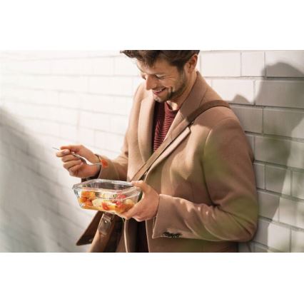 Tefal - Контейнер за храна 0,85 l MSEAL GLASS червен/стъкло